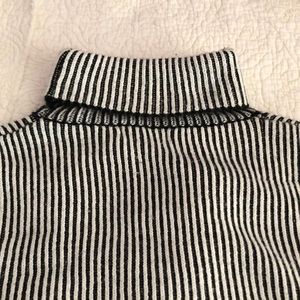 Crop topped striped turtleneck